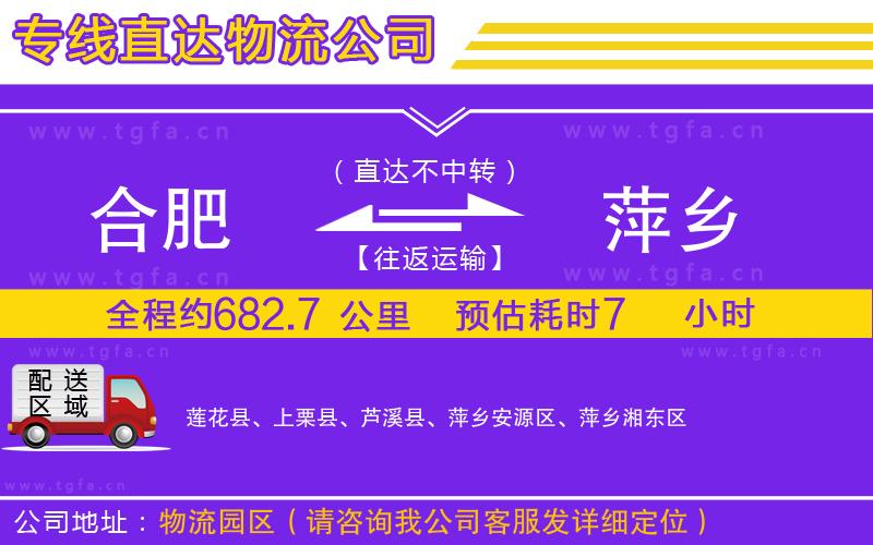 合肥到萍鄉(xiāng)物流公司