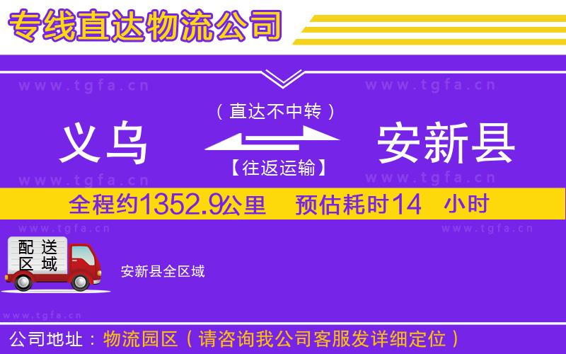 義烏到安新縣物流公司