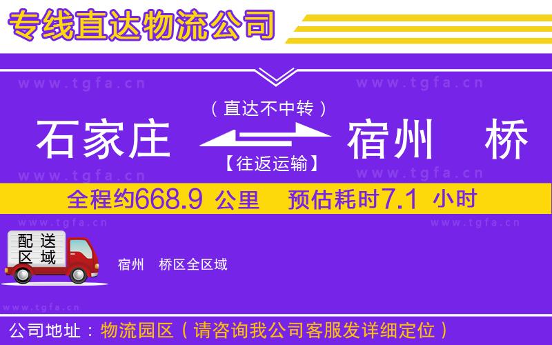 石家莊到宿州埇橋區(qū)物流公司