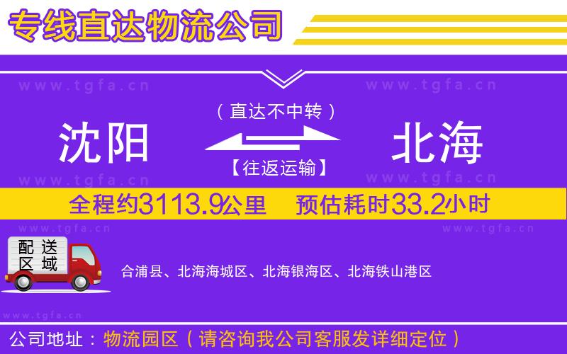 沈陽(yáng)到北海物流專線